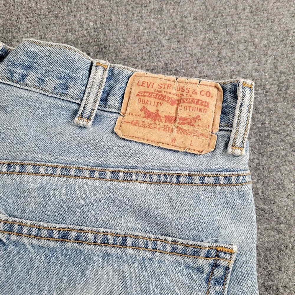 Levis 550 Jeans Mens (Label 38x36) Relaxed Fit Tapered Hipster Black Batwing Tag - Picture 3 of 10